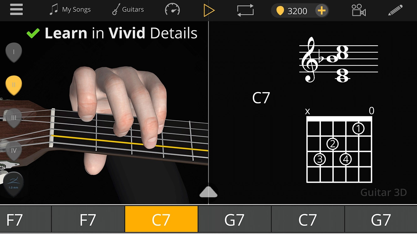 Guitar 3D Studio rhythm patterns