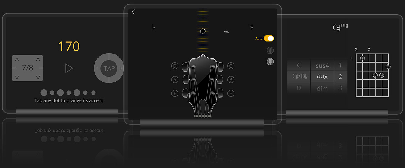 Guitar 3D Studio metronome, tuner, chord chart