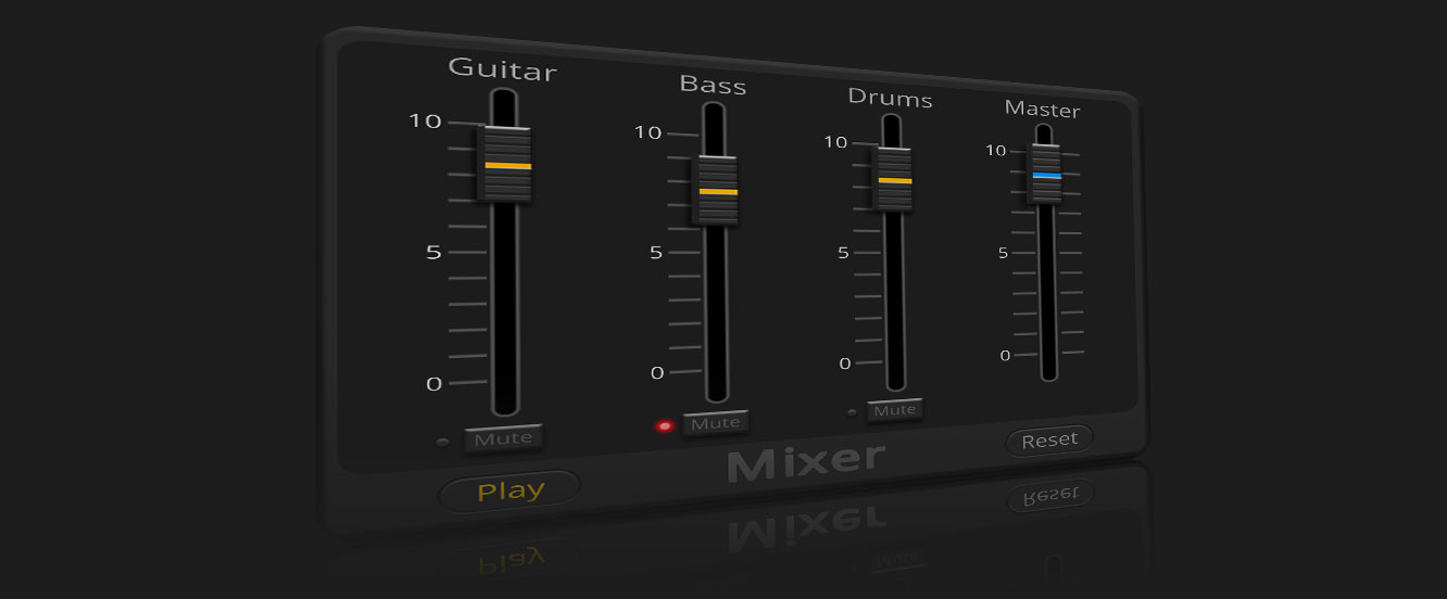 Guitar 3D Studio mixer